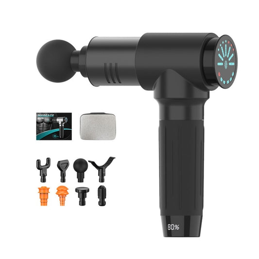 Y10 Fitness Massage Fascia Muscle Vibration Massager, Specification: 7 Gears Black(US Plug) by bashfashion