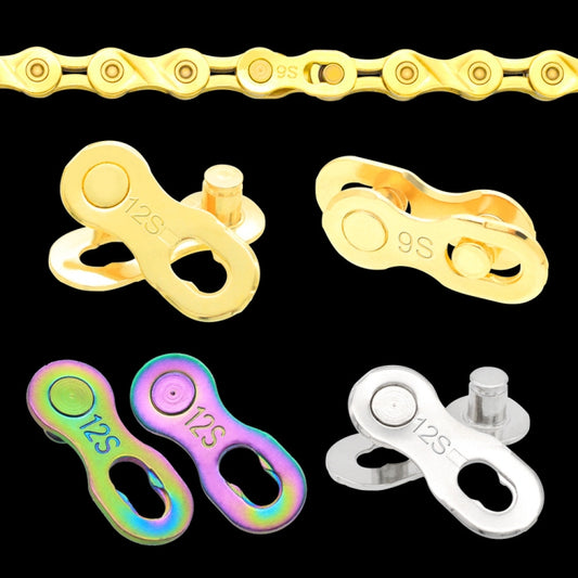 3 Pairs 10 Speed (Colorful) ZH405 Mountain Road Bicycle Chain Magic Buckle Chain Quick Release Buckle by bashfashion