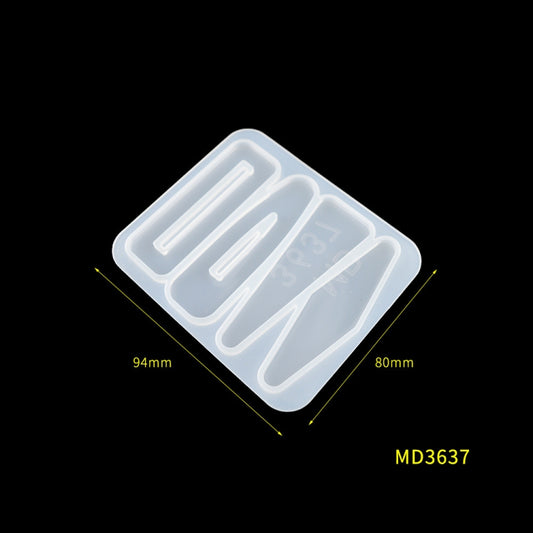 Hair Clip Mold DIY Crystal Epoxy Mold Homemade Personality Girl Hair Clip Mold(MD3637) by bashfashion