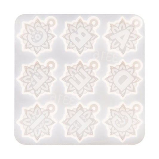 3 in 1 Mandalai English Letters Pendant Mold DIY Epoxy Mold(MD3316 + MD3317 + MD3318) by bashfashion