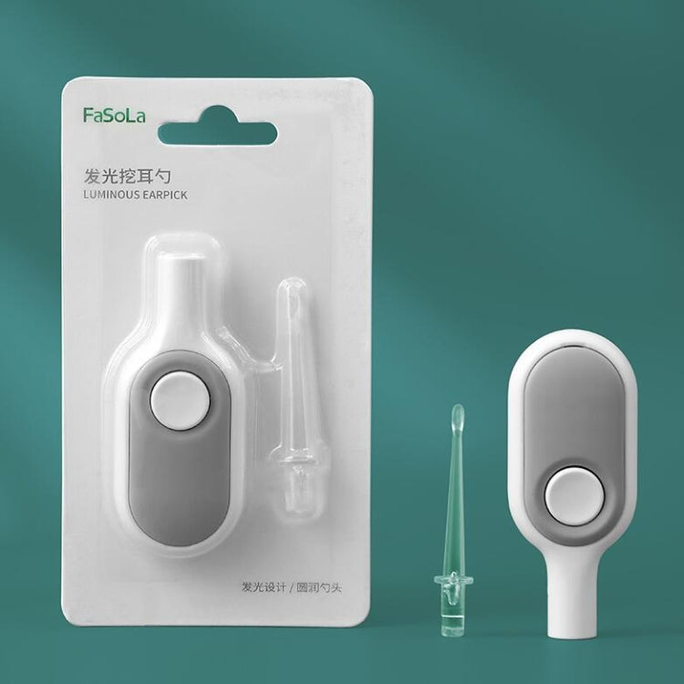 2 PCS Fasola DZ-477 Luminous Illuminated Ear Picker Child Safety Soft Head Ear Picker(Beige Gray) by bashfashion