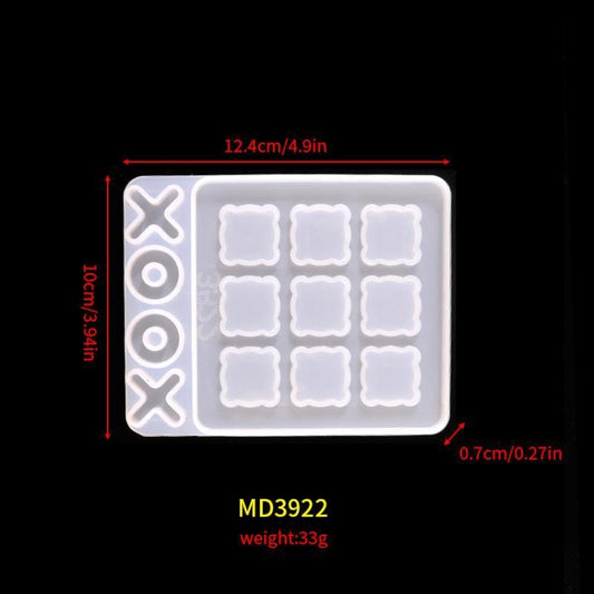 DIY Crystal Elastic Chessboard Game Mold Nine Palace Game Chess Word Chess Mold Specification: MD3922 by bashfashion