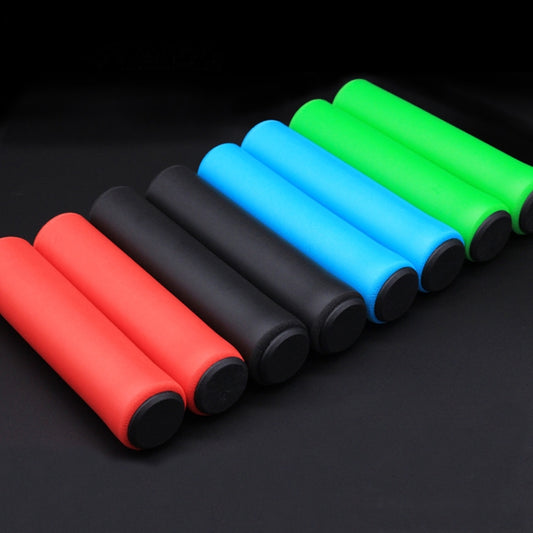 4 Pairs Mountain Folding Bicycle Silicone Foaming Sponge Handle Cover Rubber Shock Absorbing Anti-Slip Handle Set(Black) by bashfashion