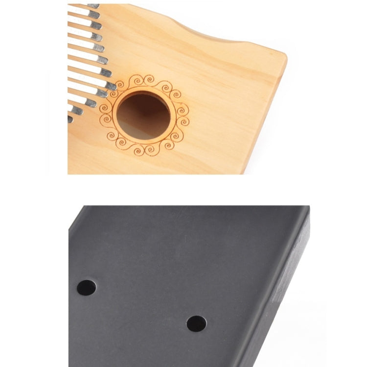 17-Tone Thumb Piano Kalimba Beginners Introduction Finger Piano, Colour: Yellow by bashfashion