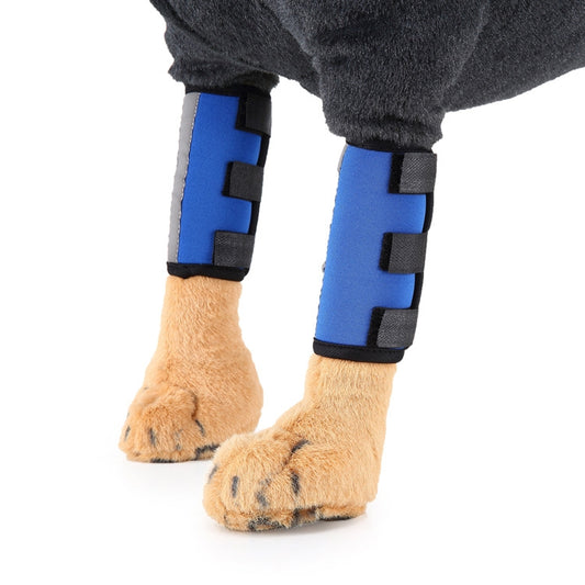 Pet Knee Protector Dog Surgery Injury Protective Cover, Size: M(Blue Reflection) by bashfashion