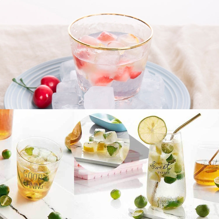 Creative 24 Grid Silicone Ice Tray Home Large Ice Cube Mold Ice Box with Lid(Mint Green) by bashfashion