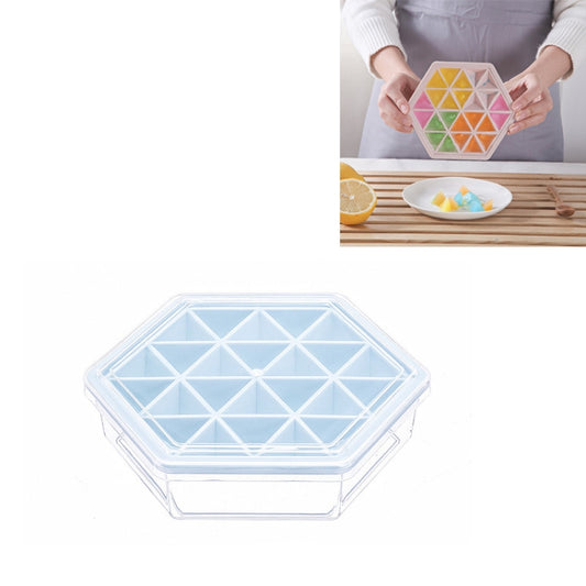 Home Creative DIY Ice Grid Mould Hexagonal Homemade Ice Mold With Tray Ice Cube Ice Cream Ice Box(Blue) by bashfashion