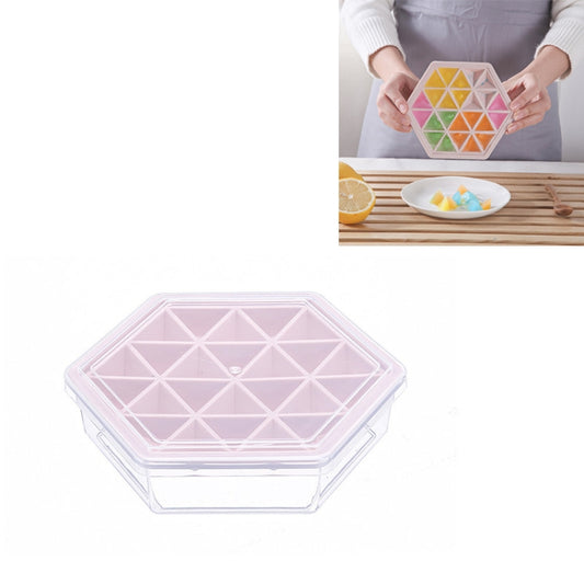 Home Creative DIY Ice Grid Mould Hexagonal Homemade Ice Mold With Tray Ice Cube Ice Cream Ice Box(Pink) by bashfashion