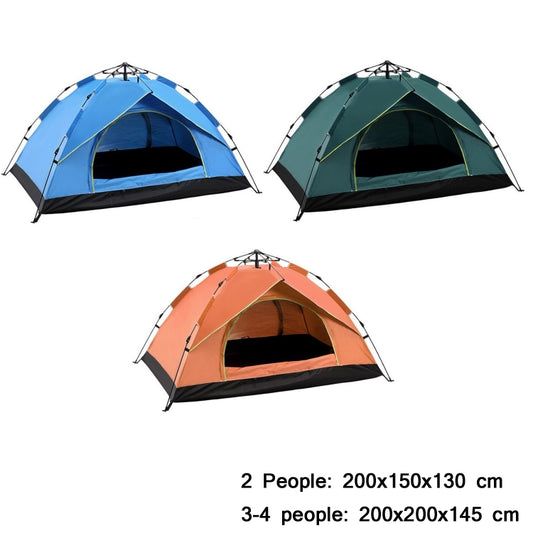 TC-014 Outdoor Beach Travel Camping Automatic Spring Multi-Person Tent For 2 People(Blue+Mat+Hammock) by bashfashion