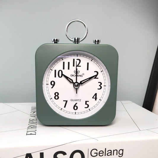 Lazy Silent Small Alarm Clock Office Home Desktop Clock(Green) by bashfashion