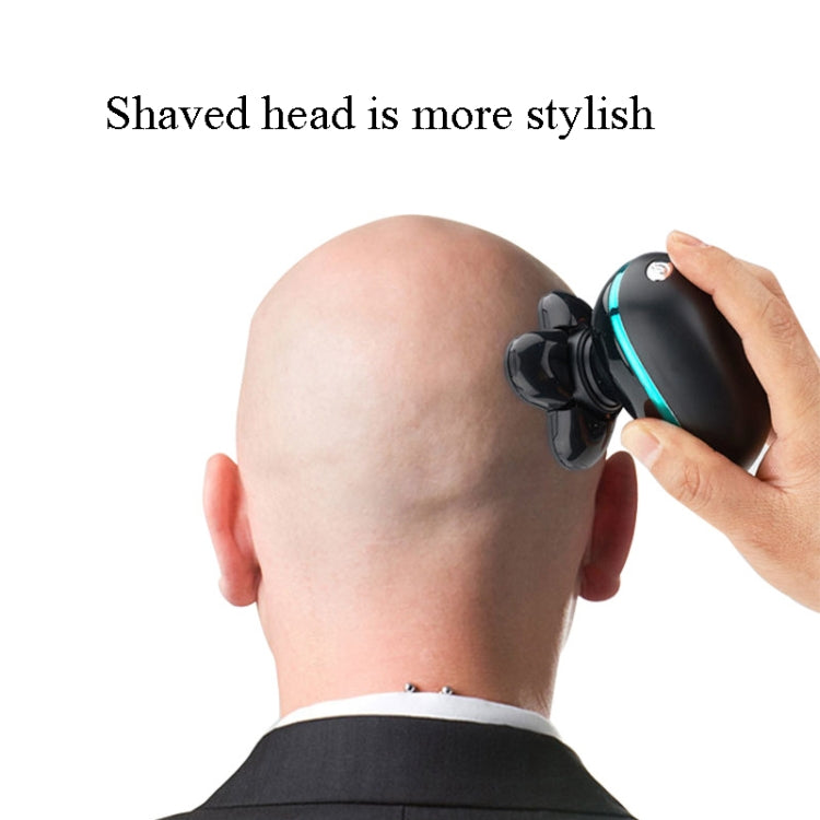 Electric Shaver Rechargeable Razor Intelligent Digital Display Bald Hair Clipper,Style: With Nasal Hair Apparatus by bashfashion