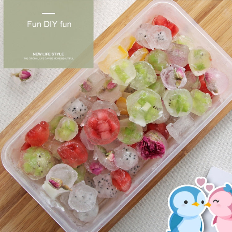 Creative DIY Home Ice Cream Mold Ice Lattice Penguin Shape Homemade Ice Cubes with Lid Ice Box(Blue) by bashfashion