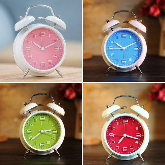 4 Inch Bedroom Bedside Stereo Digital Silent Alarm Clock With Light(White Shell Pink Surface) by bashfashion