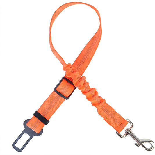 Pet Car Seat Belt Telescopic Reflective Safety Rope(Orange) by bashfashion