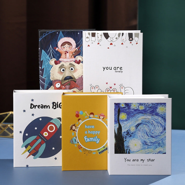 Family Large-Capacity Interstitial Album Book Photo Studio Photo Storage Book, Specification: Laminated 7 inch 100 Sheets(Roaming Space 13) by bashfashion