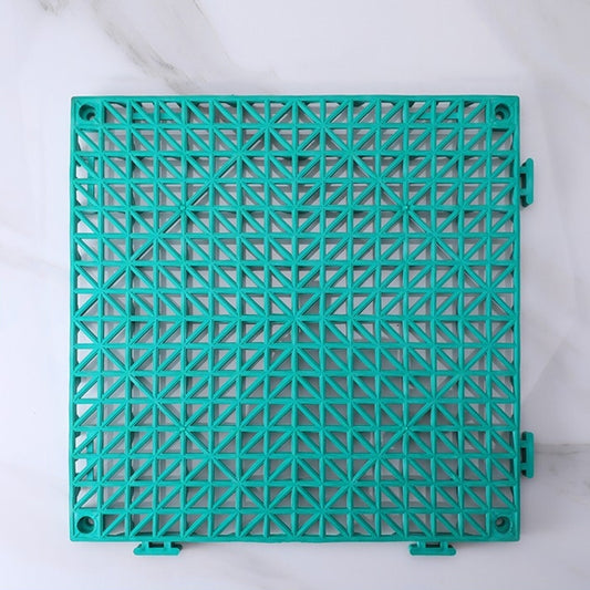 Thickened PVC Can Be Spliced Floor Mat Kitchen Bathroom Anti-Slip Foot Pad Hollow Injection Pad, Size: 30x30x1.5cm(Green) by bashfashion