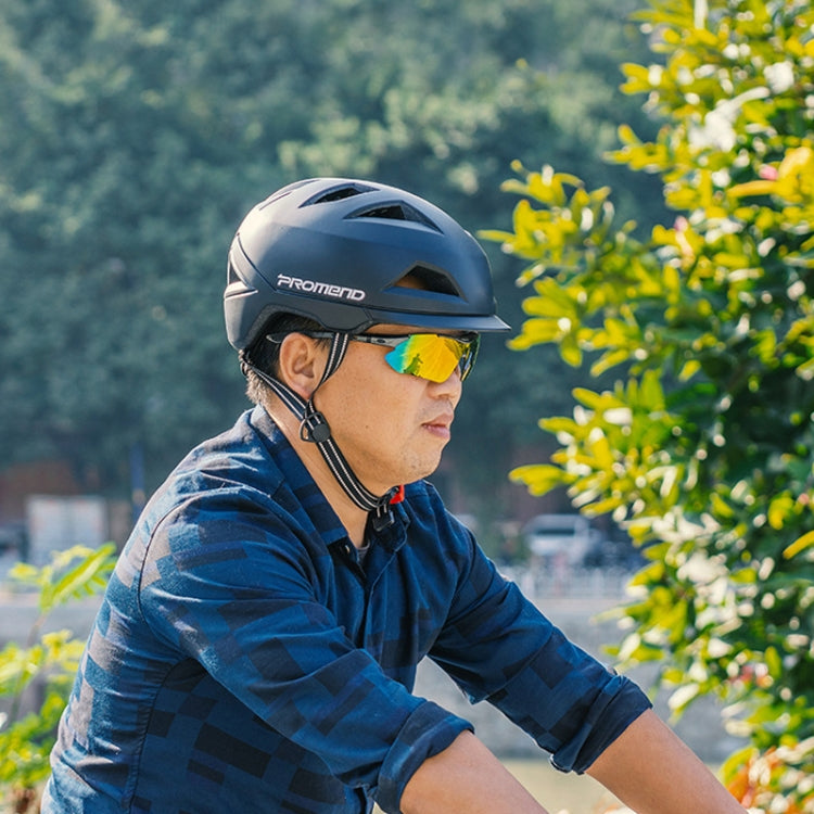 PROMEND 12H19 Summer Cool Motorcycle Riding Half Helmet Helmet Outdoor Off-Road Helmet With Tail Light, Size: Code(Black) by PROMEND