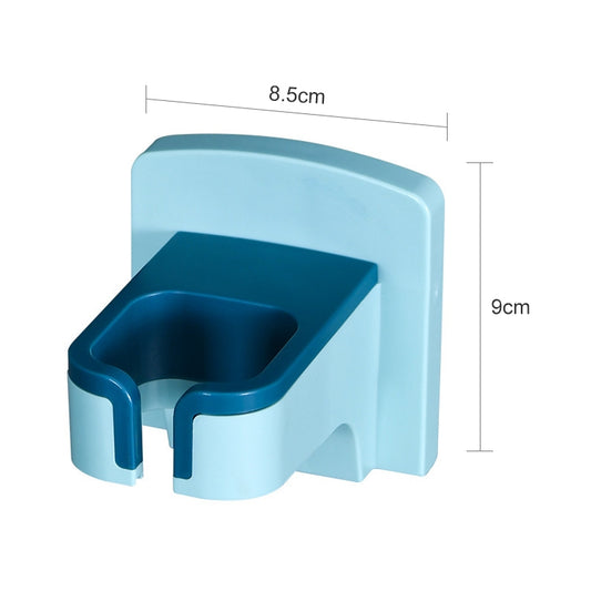 Bathroom Hair Dryer Storage Rack Wall-Mounted Shelf(Light Blue) by bashfashion