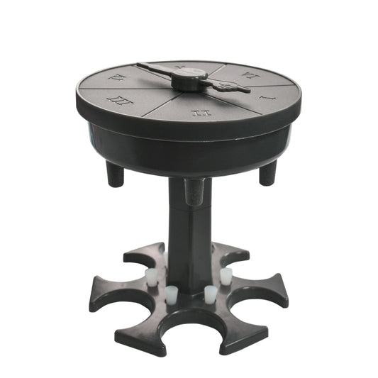 6 Cups Wine Dispenser Automatic Diversion Wine Pourer With Game Turntable, Style: Round Gray with Transparent Cup by bashfashion