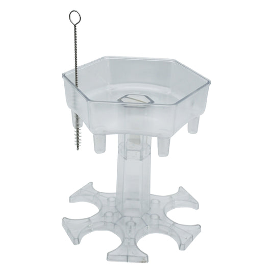 6 Cups Wine Dispenser Automatic Diversion Wine Pourer With Game Turntable, Style: Hexagon Transparent with Transparent Cup by bashfashion