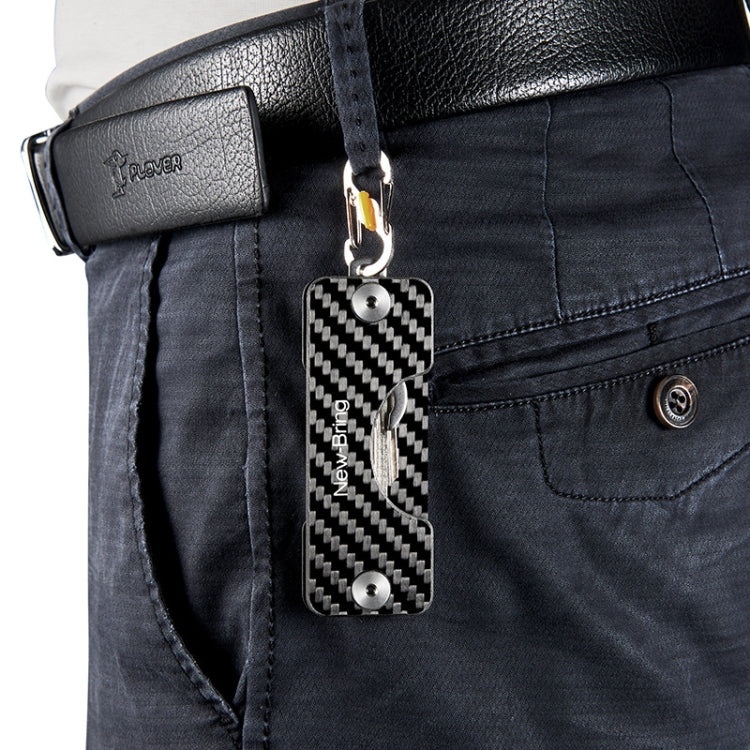 New Bring Mini Key Storage Key Bag Male Car Multi-Function Key Clip Buckle(Carbon Fiber) by New Bring