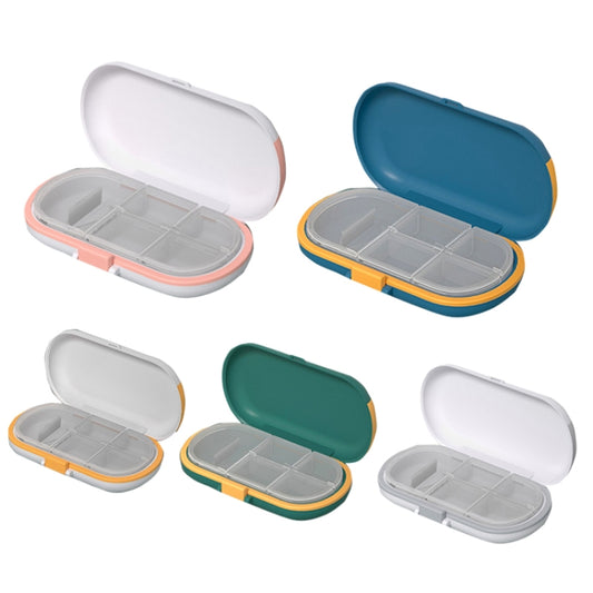 HW073 Portable Cut Medicine Large-capacity Pill Box Compartment Sealed Small Pill Box(Pink) by bashfashion