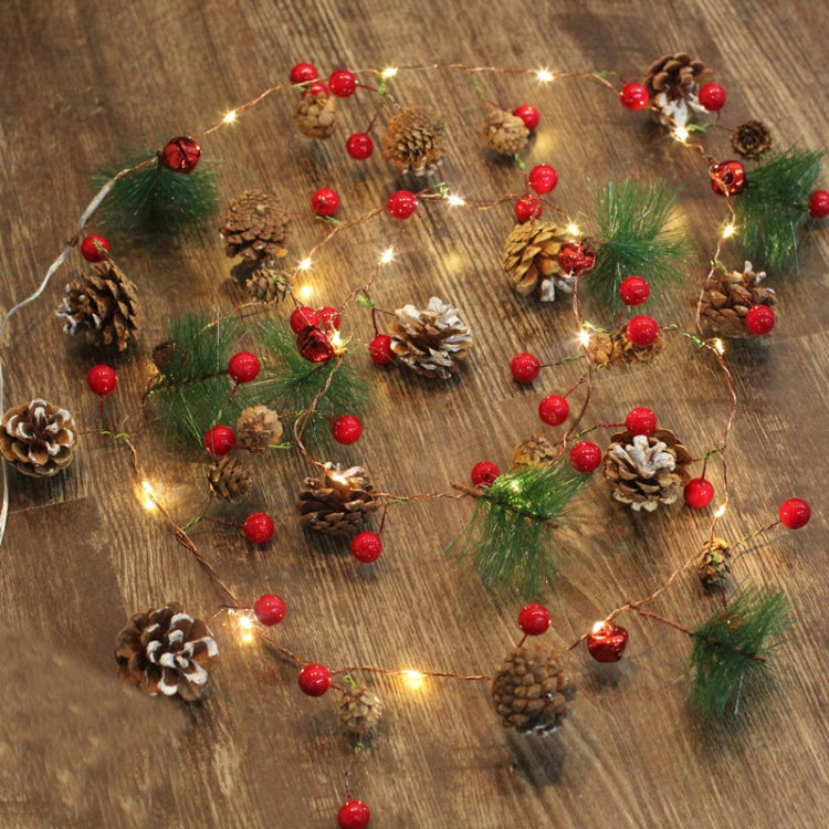 3m 30 LEDs Christmas Pinecone Copper Wire Lights Holiday Garden Decoration String Lights by bashfashion
