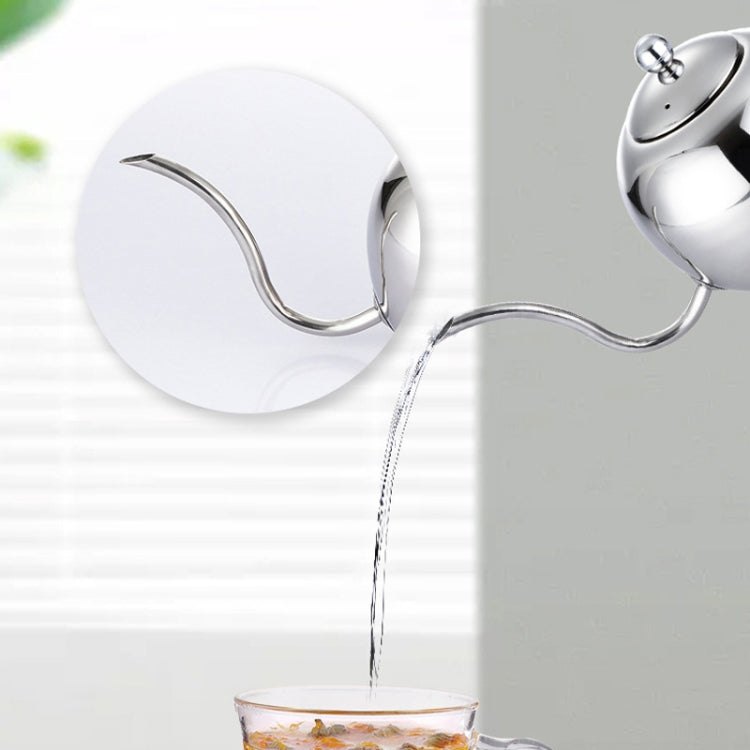 Hand Flush Pot Mocha Coffee Pot Stainless Steel Coffee Pot European Style Stainless Steel Teapot With Strainer, Capacity: 0.85L(Silver) by bashfashion