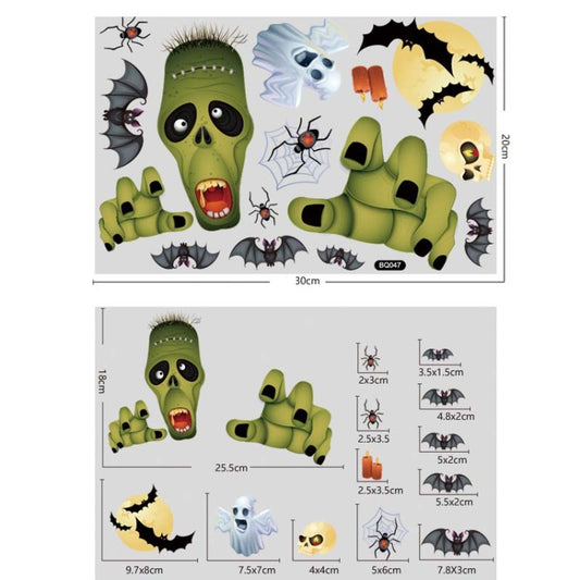 Halloween Decoration Static Wall Stickers(BQ047 Ghost) by bashfashion