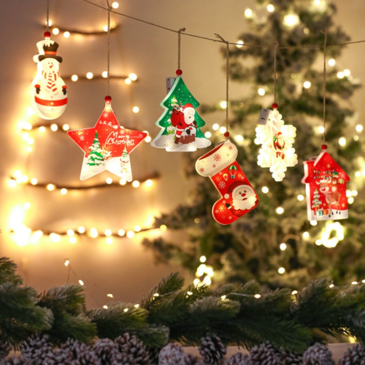 3 PCS / Set Christmas Decoration Lights LED Window Holiday Decoration Small Lanterns(Christmas House) by bashfashion
