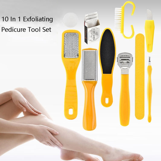 10 In 1 Exfoliating Pedicure Tool Set Pedicure Tools by bashfashion