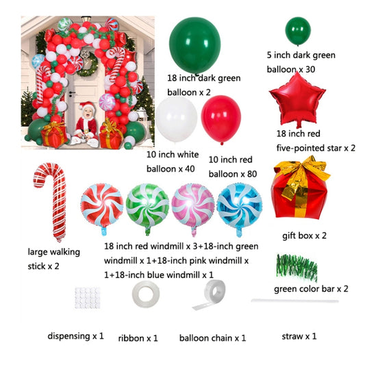 Christmas Decoration Arch Balloon Set, Style: Set 1 by bashfashion