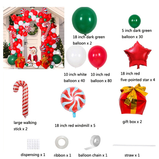 Christmas Decoration Arch Balloon Set, Style: Set 2 by bashfashion