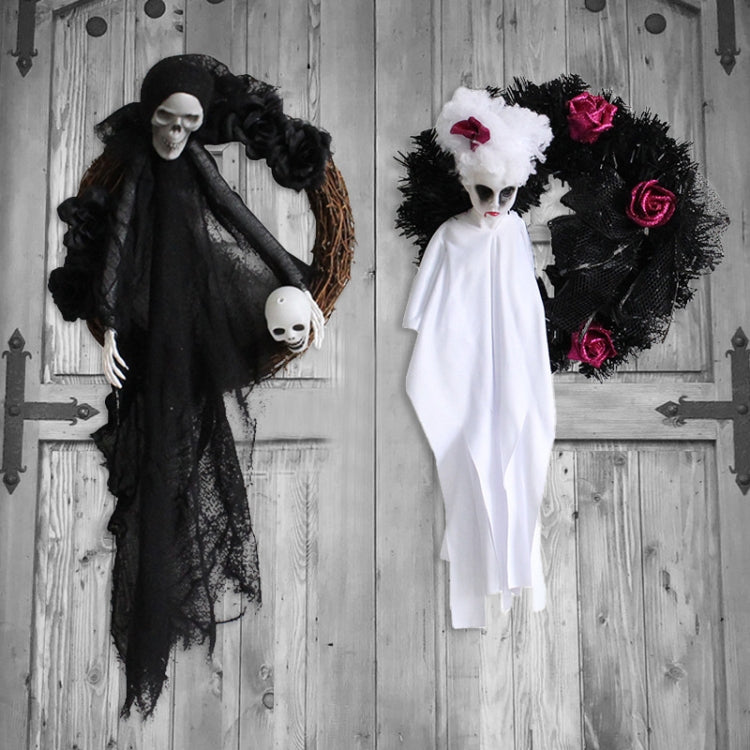 Halloween Ghost Door Hanging Horror Party Hanging Ornaments Haunted House Decoration(White Ghost) by bashfashion