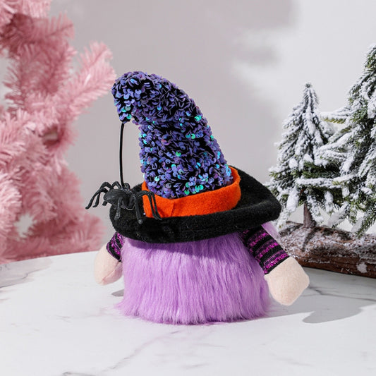 Halloween Decorative Supplies Shining Faceless Doll(Purple) by bashfashion