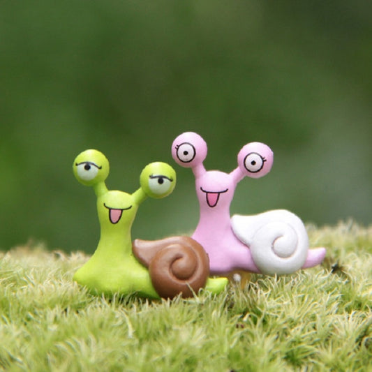 20 PCS Miniature Snail Statues Decorated Garden Toy House Decorations, Random Color Delivery by bashfashion
