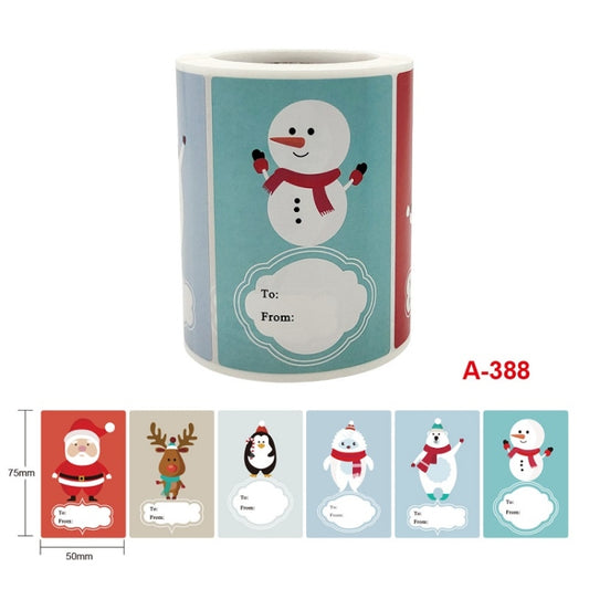 Christmas Gift Merchandise Decoration Sticker, Size: 50x75mm(A-388) by bashfashion