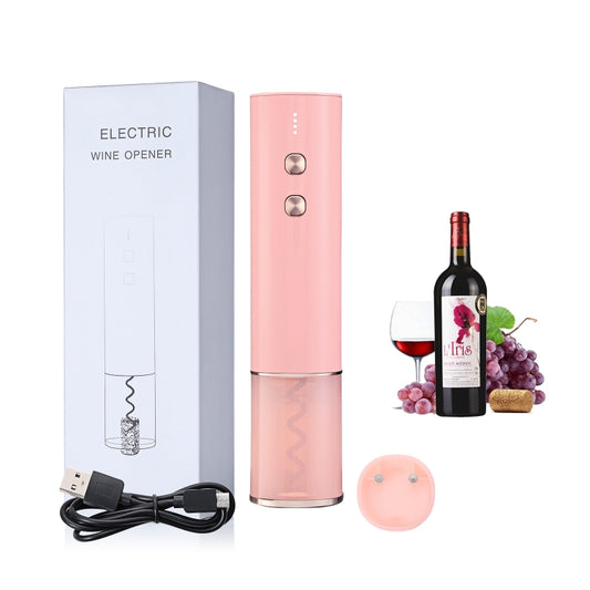 Electric Opener Stainless Steel Mini Red Wine Bottle Opener, Colour: BY266 Pink by bashfashion