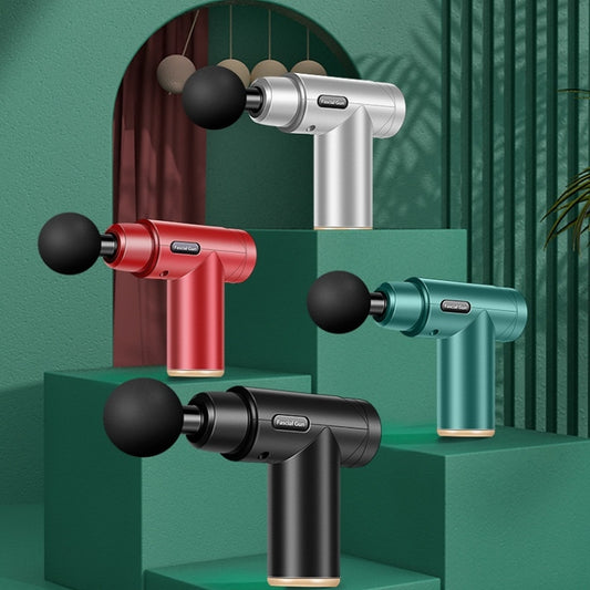 Fascia Massager Mini Electric Muscle Massager Portable Fitness Muscle Relaxing Massager Button(Dark Night Black) by bashfashion