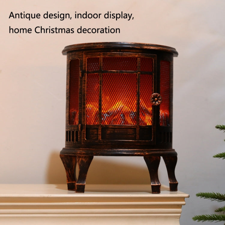 Fireplace Charcoal Lantern Simulated Flame Christmas Scene Decoration Window Home Decoration(As Show) by bashfashion