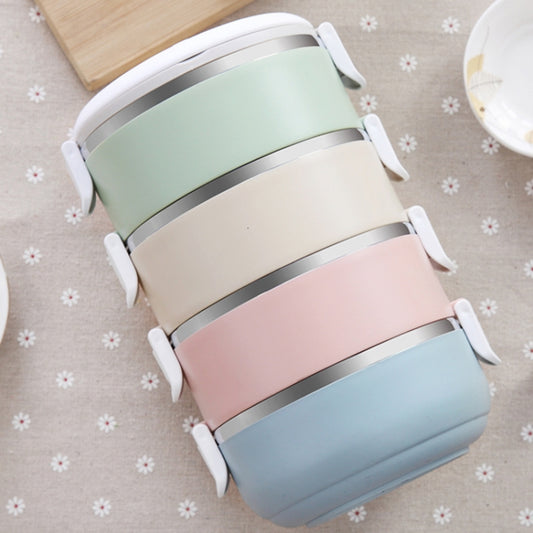 Gradient Color Lunch Box Food Bento Box Stainless Steel Container(4 Layer) by bashfashion