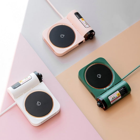 Gas Stove Shape Warming Cup Mat Desktop Heating Constant Temperature Timing Water Cup Heating Base,CN Plug(Pink) by bashfashion