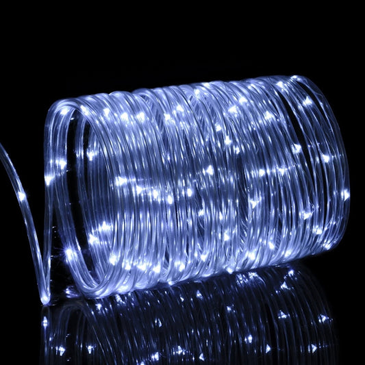 Holiday Party Decoration Tube String Lights LED Garden Decoration Casing Light with Remote Control, Spec: 12m 100 LEDs USB Powered(White Light) by bashfashion