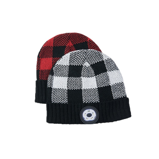 M3-BL Bluetooth LED Music Headset Hat Lady Warm Night Lighting Hat(Black Red) by bashfashion