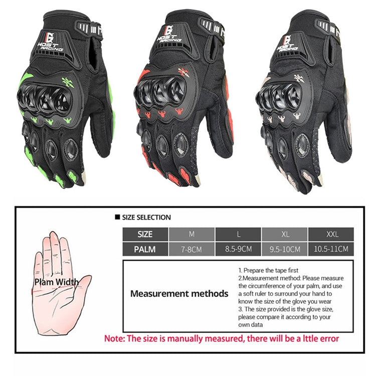 GHOST RACING GR-ST04 Motorcycle Gloves Anti-Fall Full Finger Riding Touch Gloves, Size: XL(Red) by GHOST RACING