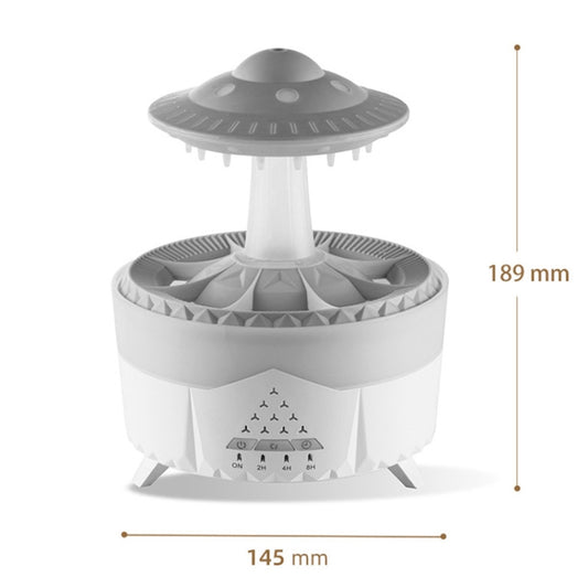 UFO Water Drop Aromatherapy Humidifier Desktop Remote Control Diffuser, Plug: UK Plug(Black) by bashfashion