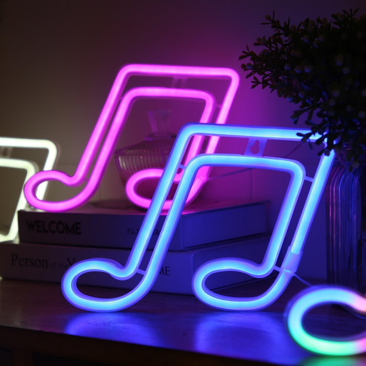 Musical Note Neon Light Modeling Lighting Room Decoration Lights(Colorful Light) by bashfashion