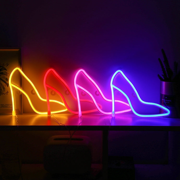 LED High Heels Neon Modeling Lights Bar Cafe Decoration Lights Lights(Red Light) by bashfashion