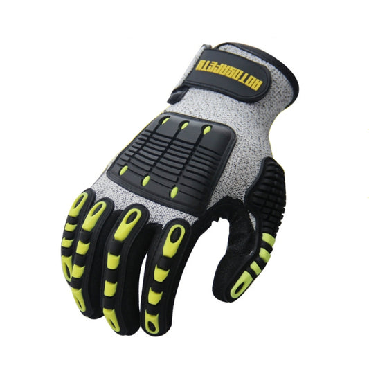 ROTOSAFETY RZT-HFZ20 Shock-Proof Anti-Smashing Anti-Cutting Anti-Collision Gloves TPR Mechanical Maintenance Fire Rescue Miners Mining Anti-Stab Gloves, Size: M by bashfashion