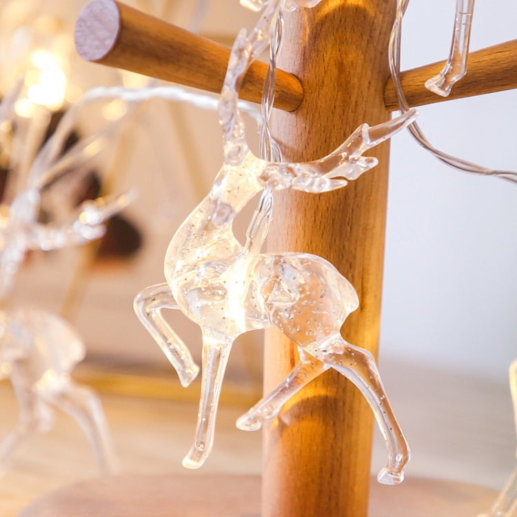 Christmas Elk String Lights Holiday Decoration, Spec: 1.5m 10 LEDs Battery Box(Warm White Light) by bashfashion